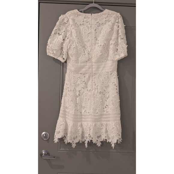 Women's Adelyn Rae White Lace Dress M - Picture 11 of 16